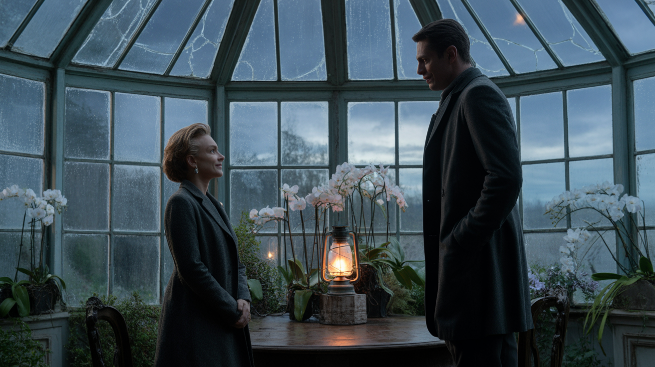 He Found Her in the Winter Greenhouse